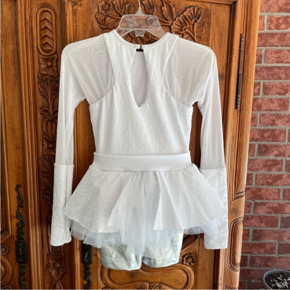 White with Silver Dance Costume - Picture 2 of 5